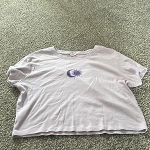 cropped purple tee